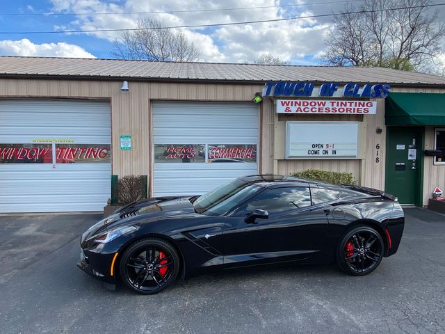 Black Corvette with professionally tinted windows